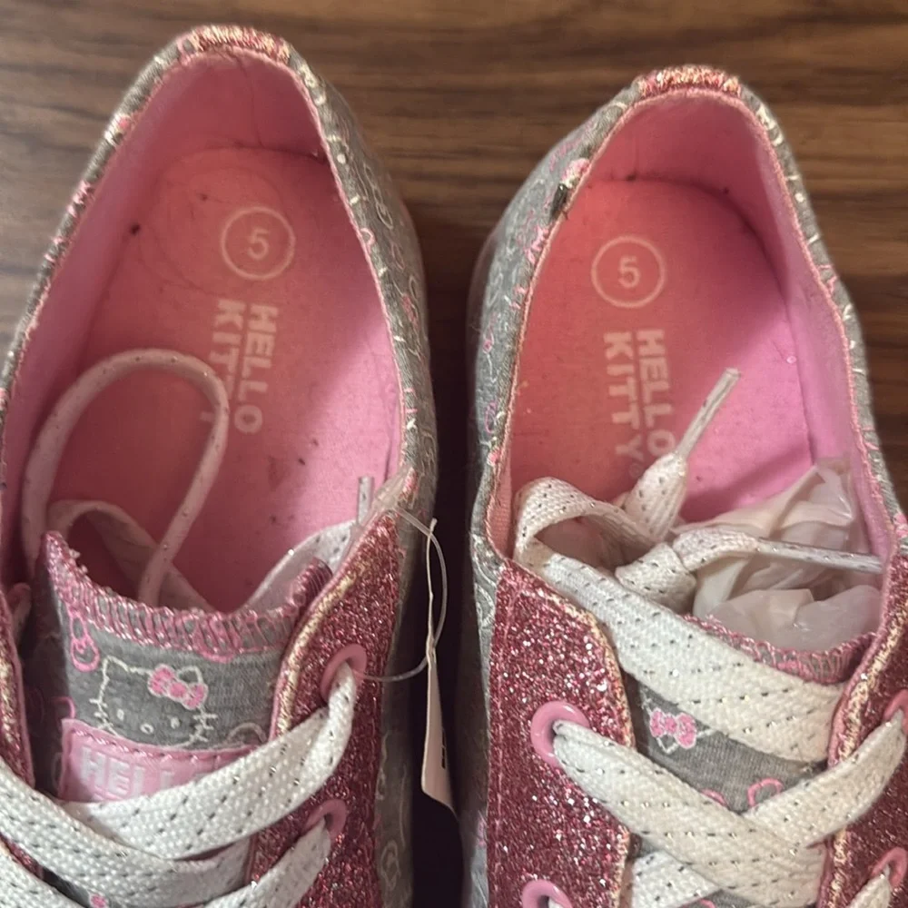 Hello Kitty Pink and Gray Women's Sneakers